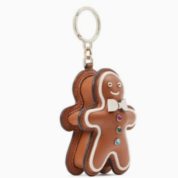Kate Spade Pillow/ Puffy Gingerbread Man Keychain/Charm Christmas - Picture 2 of 8